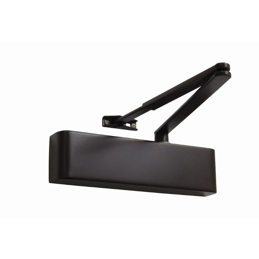 ECL1006 door closer suitable for fire rated interior doors in a dark bronze PVD finish