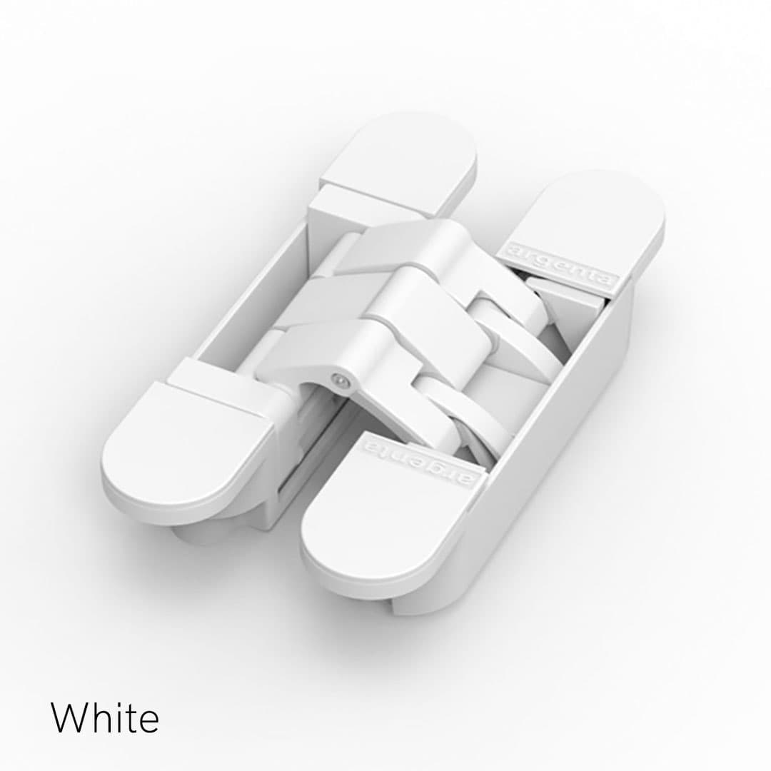 White invisible hinge for flush jib doors