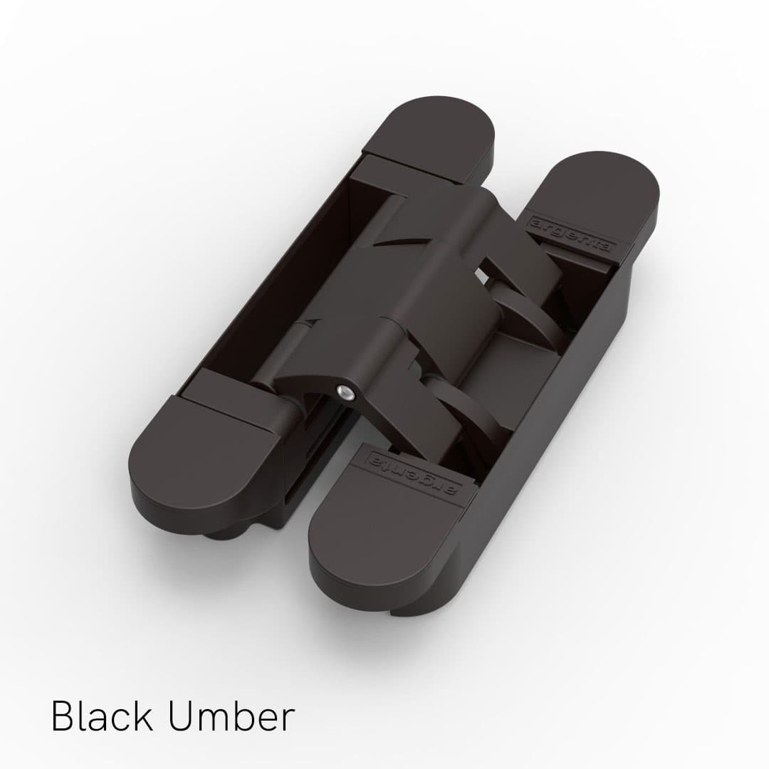Black Umber invisible hinge for flush jib doors