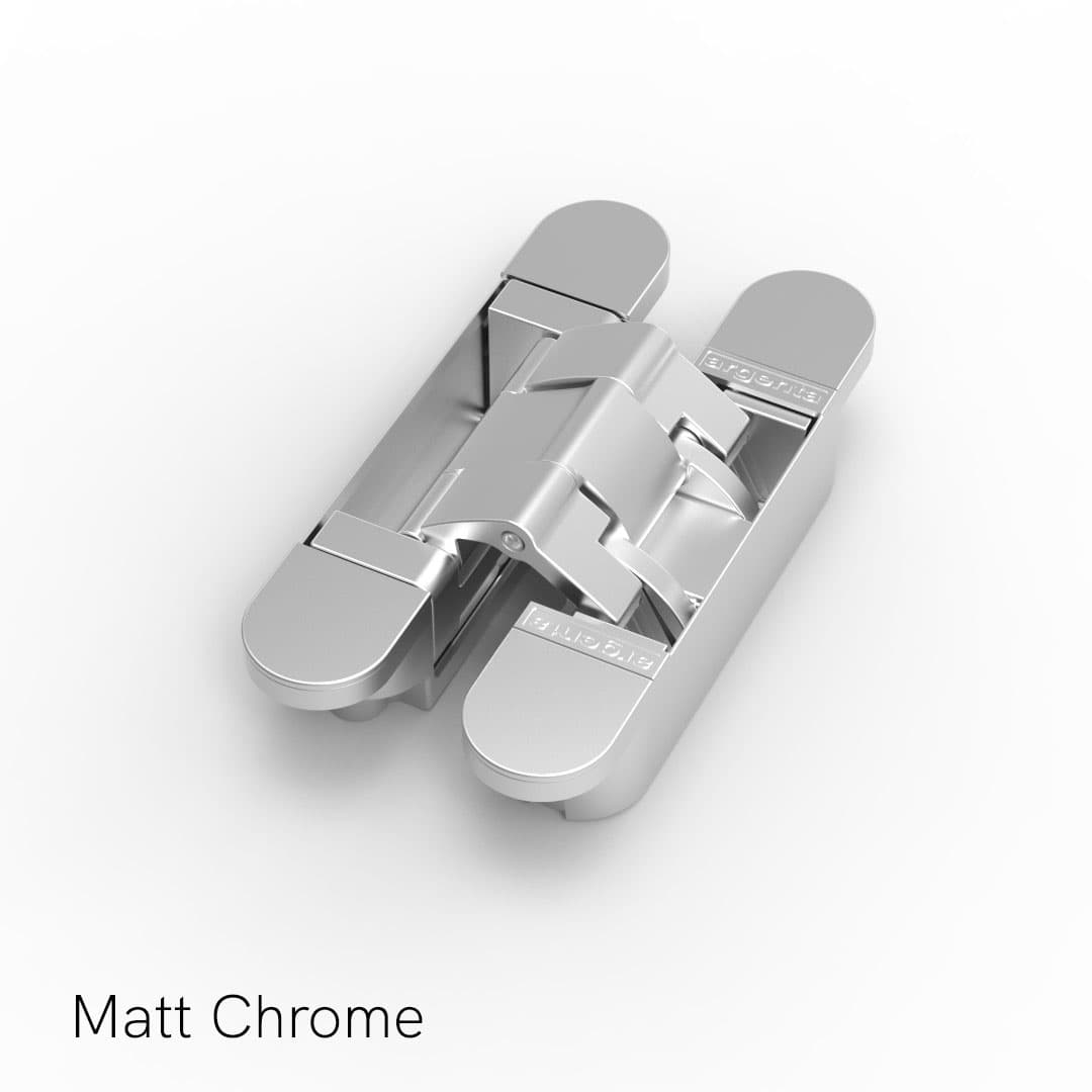 M6 concealed 3D hinge for a flush jib door Matt Chrome