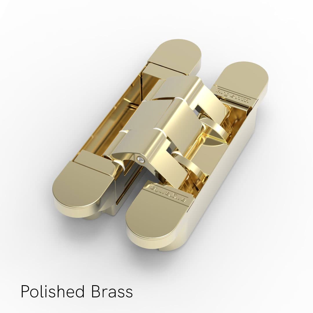 Polished Brass invisible hinge for flush jib doors