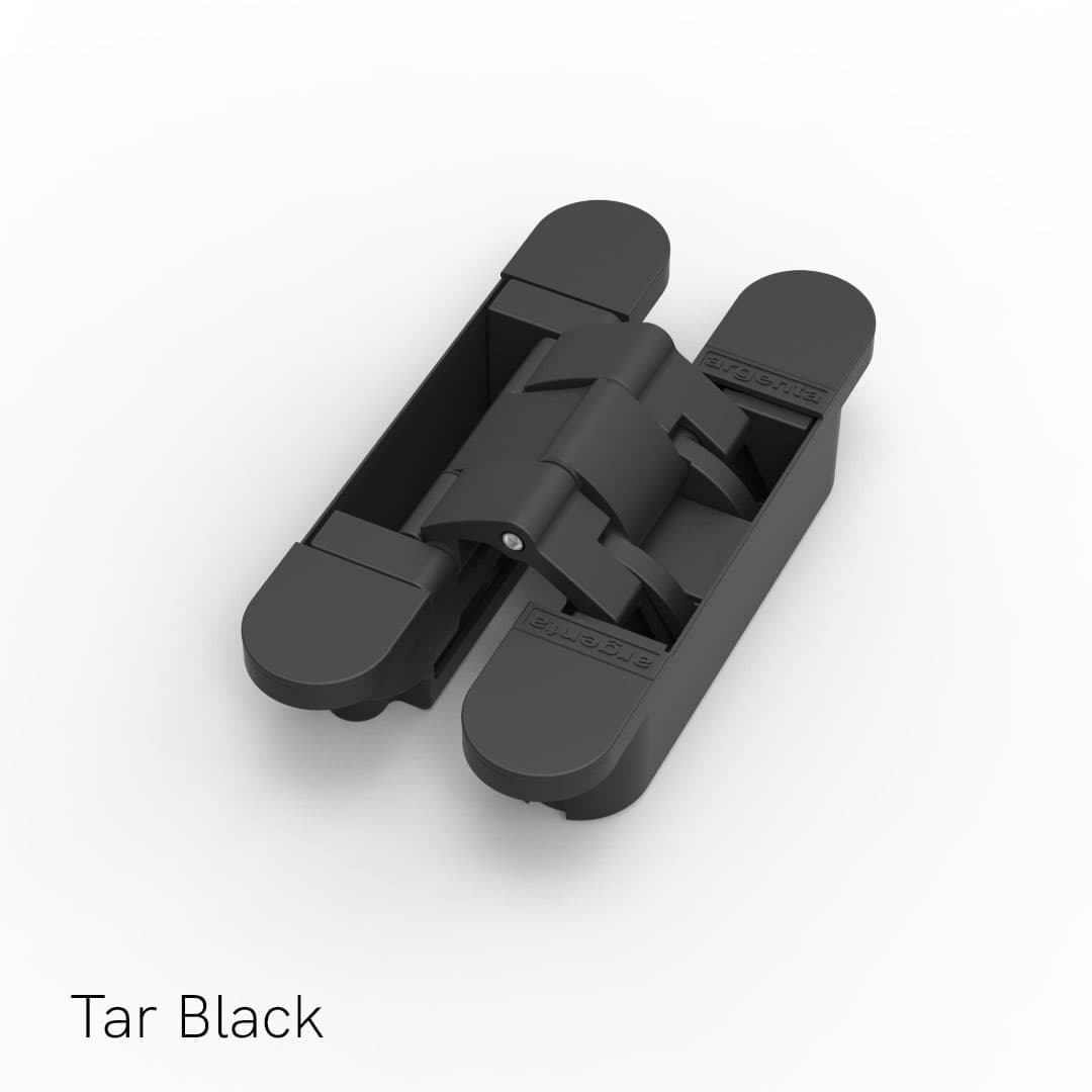 M6 concealed 3D hinge for a flush jib door Tar Black