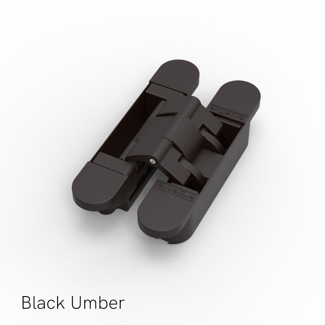 M6 concealed 3D hinge for a flush jib door Black Umber